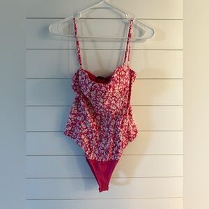 Zara NWT Pink Corset Bodysuit Size S